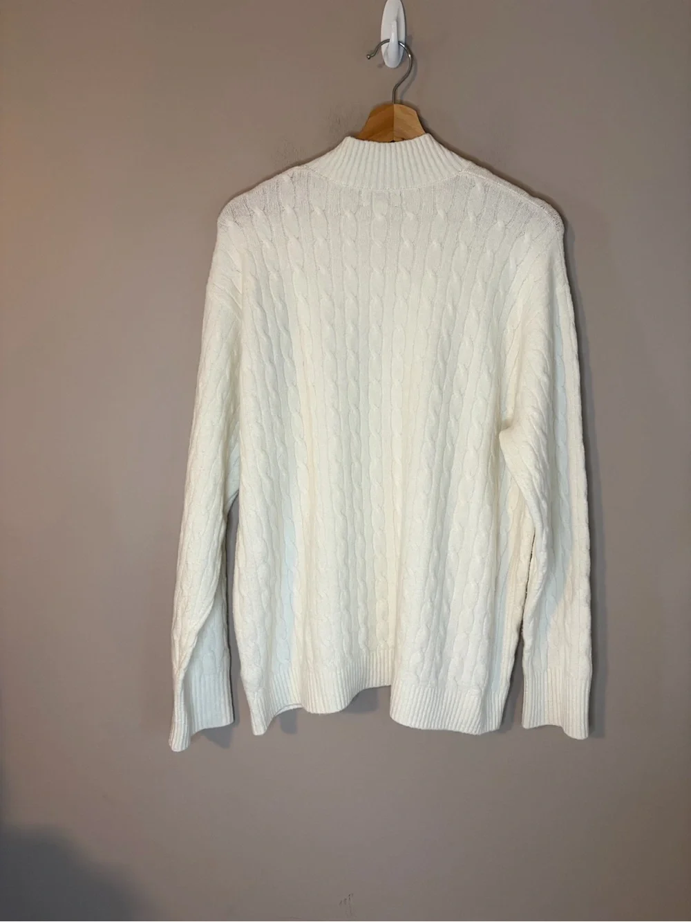 J. Crew Cream Cable Turtleneck Sweater